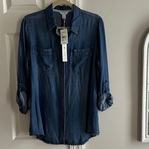 Intro chambray tunic, size medium NWT